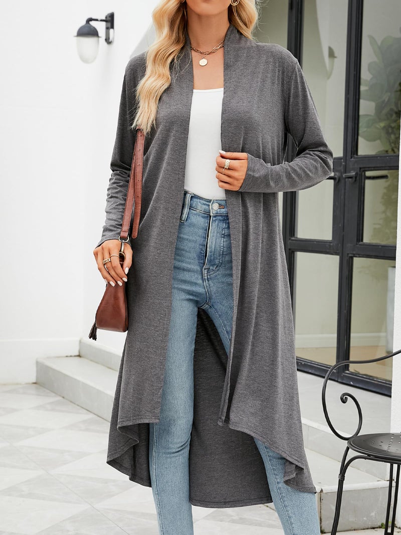 POGTMM Womens Summer Maternity Colthing Long Cardigan Open Front Lightweight Cardigans 2024 (Dark Grey, XL) - Image 5